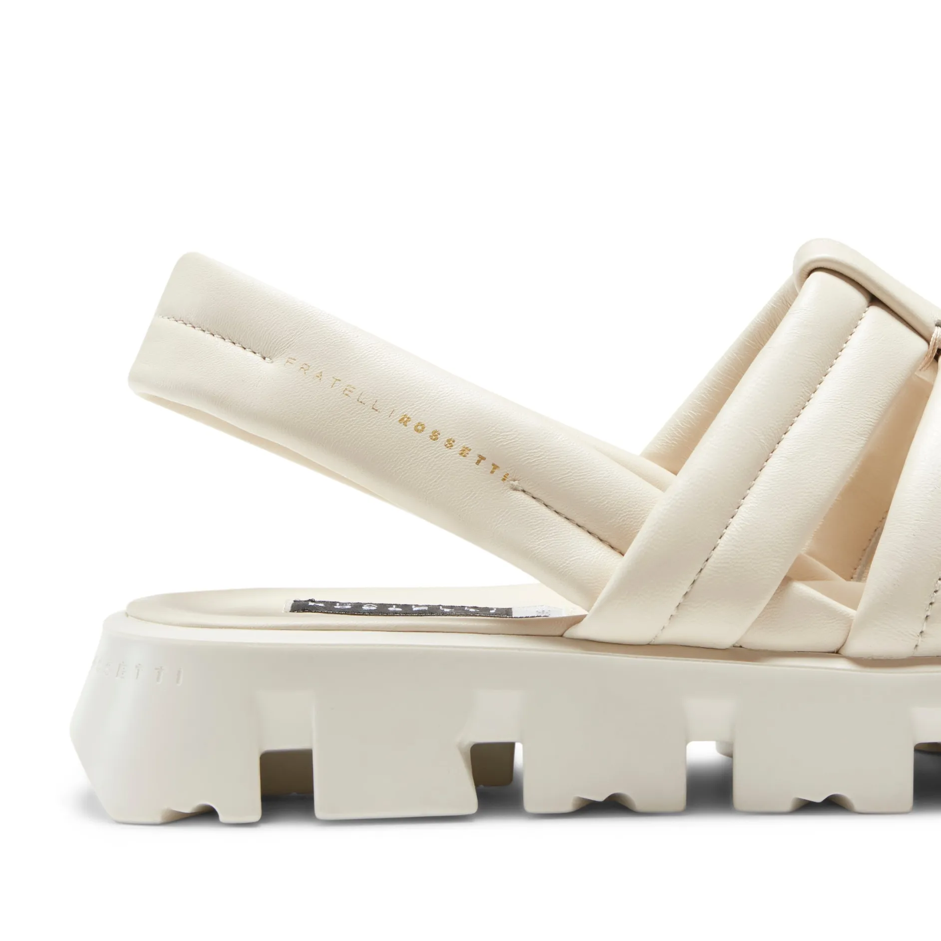 Damen Fratelli Rossetti FLUFFY SANDAL|SANDALEN<Milk-white Leather Sandal |